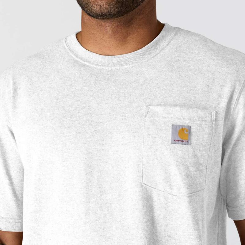 103296 חולצת טי עם כיס לעבודה צבע לבן