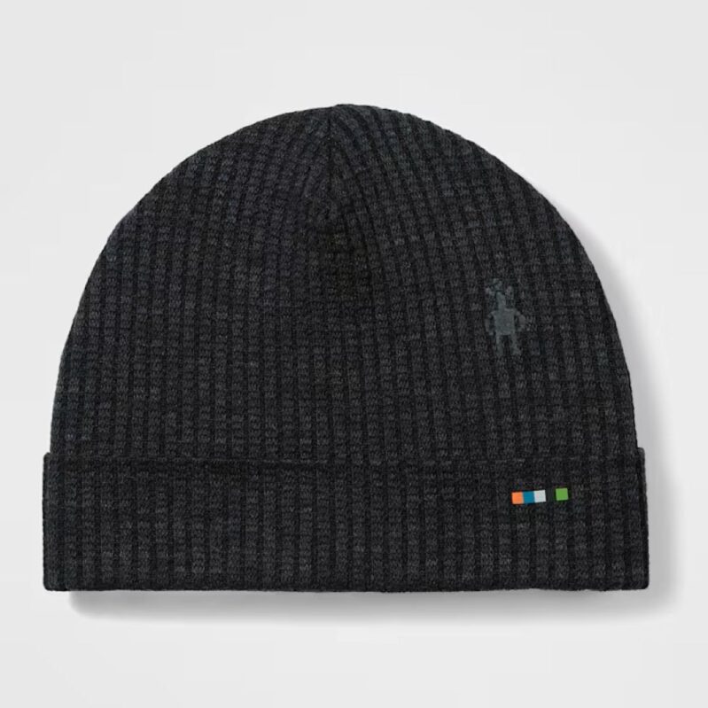 כובע צמר מרינו מבית smartwool דגם Ribbed Beanie צבע שחור