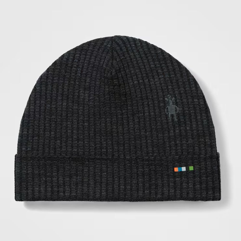 כובע צמר מרינו מבית smartwool דגם Ribbed Beanie צבע שחור