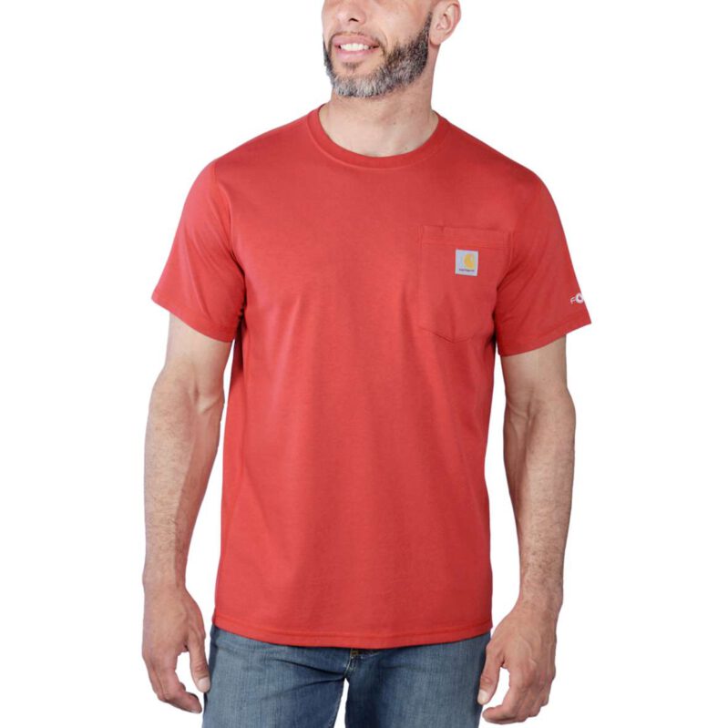 104616_R84 חולצת טי שירט פורס קארהארט צבע אדום