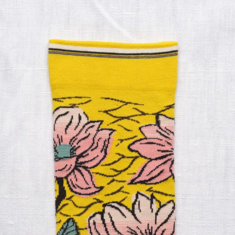 גרבי בון מייסון דגם Pink flower and yellow sea