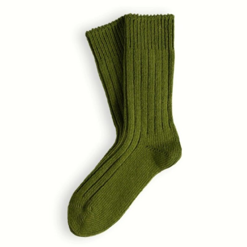 גרבי THUNDERS LOVE קולקציית צמר רך צבע ירוק פיסטוק