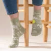 פריחת הלימון- גרבי קואטר כותנה ירוק בהיר