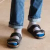 פסים ובהונות- גרבי פסים יוניסקס אפור וכחול