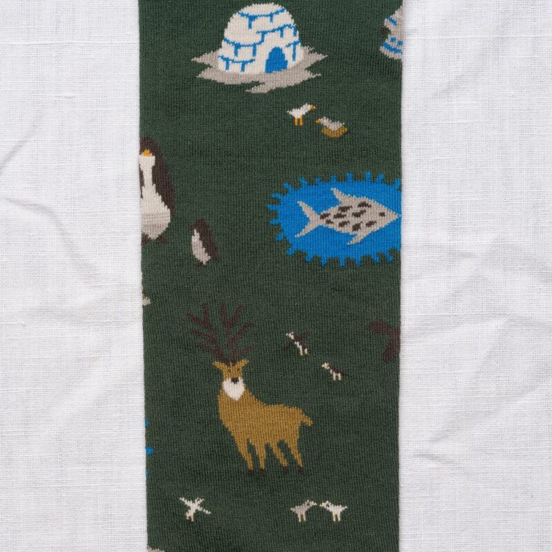 BR902 | גרבי בון מייסון עד הברך דגם Inuit Spirit – Forest