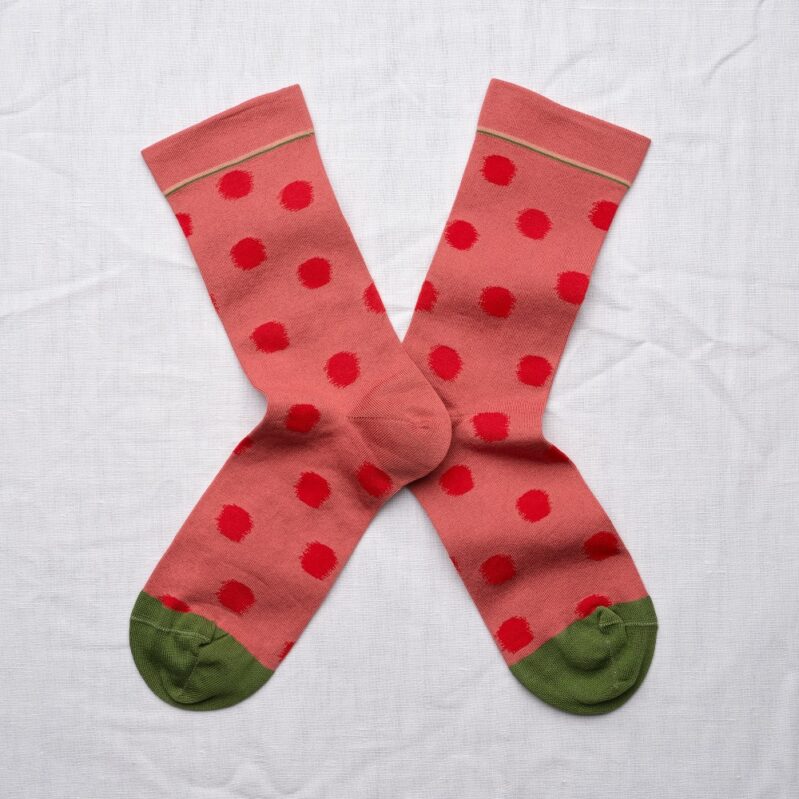 CU601 | גרבי בון מייסון דגם Faded Red Polka Dot
