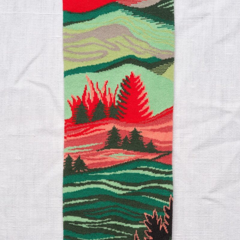 CU903 | גרבי בון מייסון עד הברך דגם   Lichen Landscape