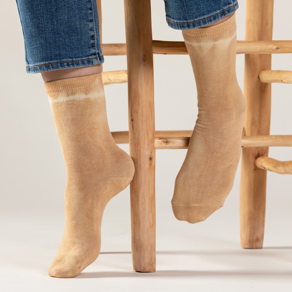 פקאן פס - גרבי כותנה בצביעה טבעית