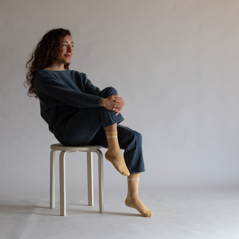 פקאן פס - גרבי כותנה בצביעה טבעית