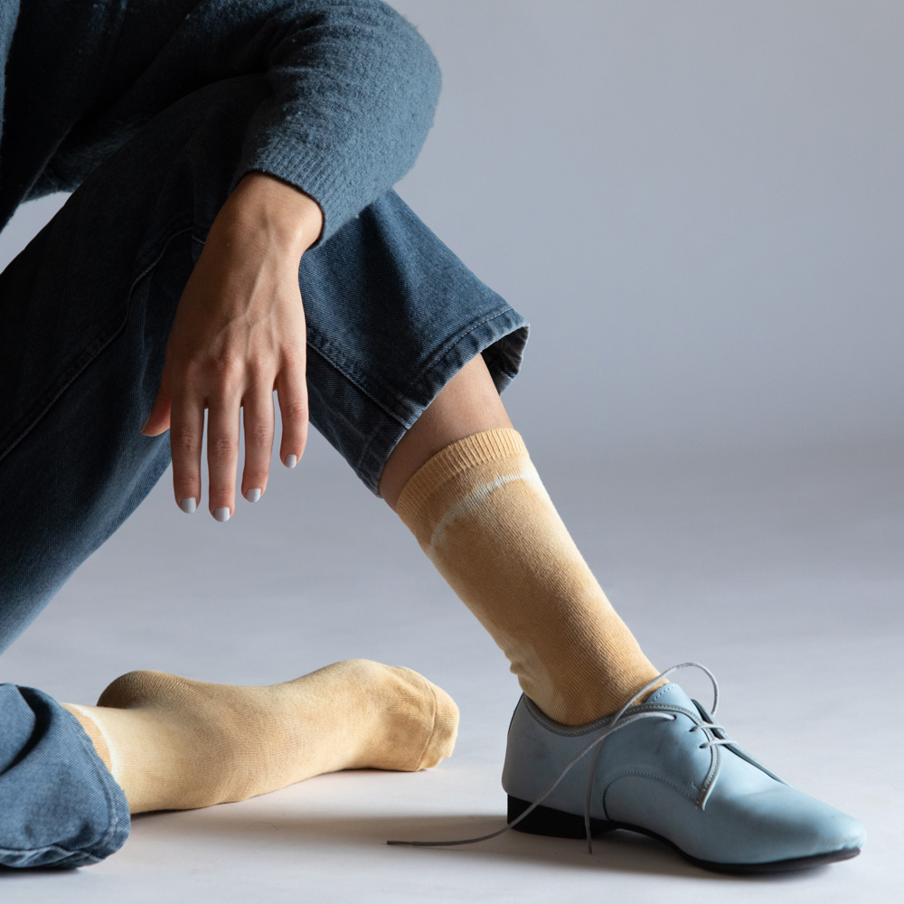 פקאן פס - גרבי כותנה בצביעה טבעית