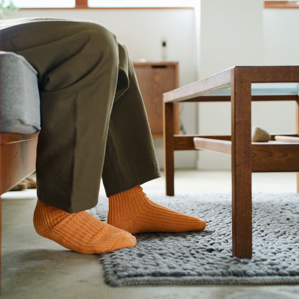 גרבי נישיגוצ'י NK0105M/L דגם ריב כותנה והמפ לגברים