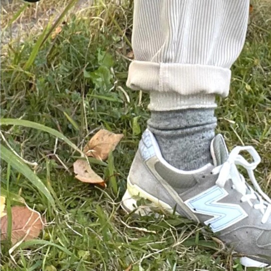 גרבי Put On Socks דגם Flutter צבע אפור בהיר ולבן