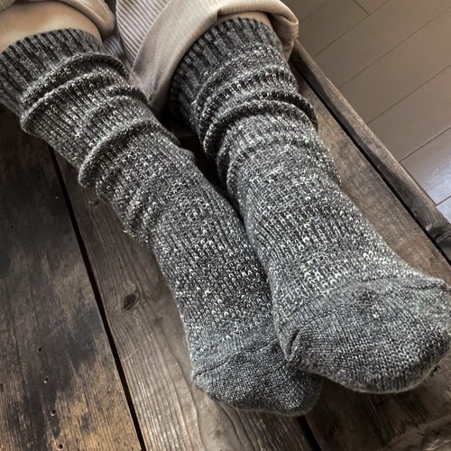 גרבי צמר  Put On Socks דגם Hazel צבע אפור פחם