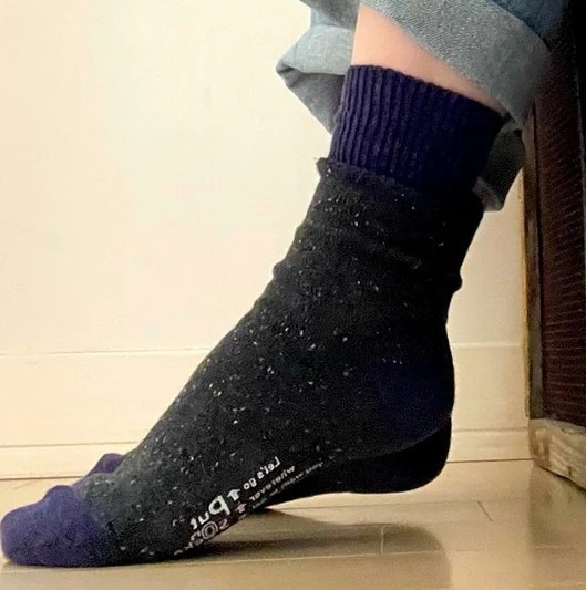 גרבי Put On Socks דגם Flutter צבע ירוק וסגול