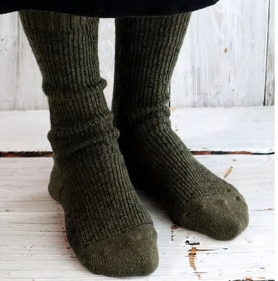 גרבי צמר  Put On Socks דגם Hazel צבע חאקי
