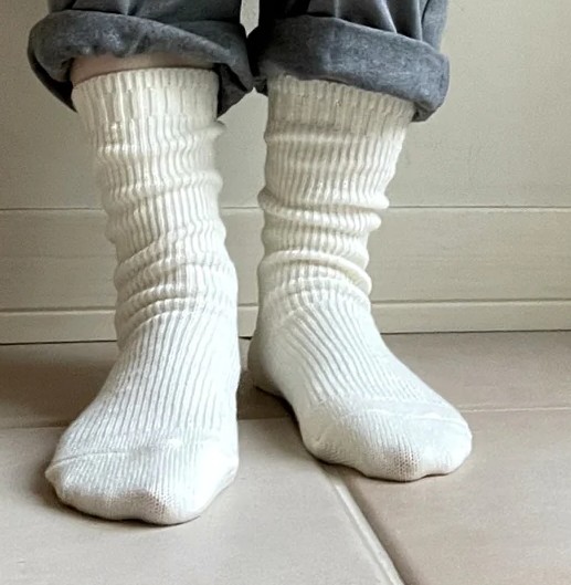 גרבי צמר  Put On Socks דגם Hazel צבע לבן