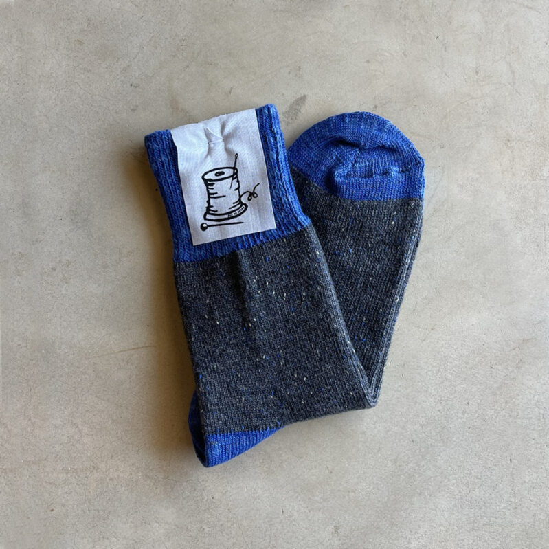 גרבי צמר Put On Socks דגם Flutter צבע אפור וכחול