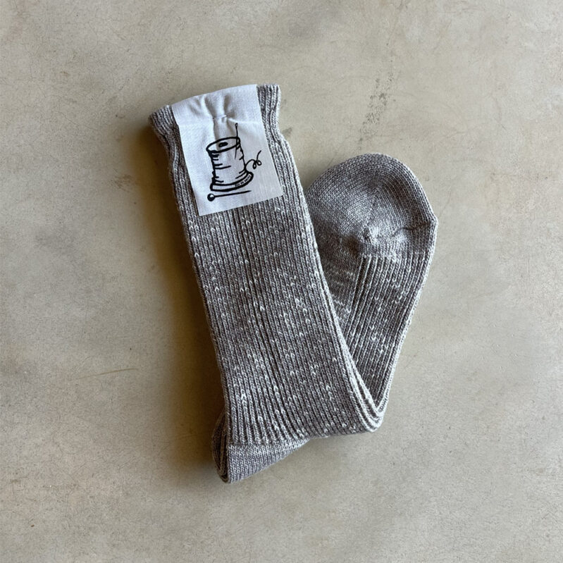 גרבי צמר Put On Socks דגם Hazel צבע בז' אפרפר