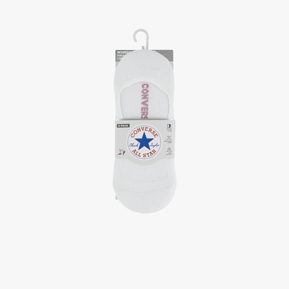 CONVERSE - שלישיית גרבי NOSHOW צבע לבן