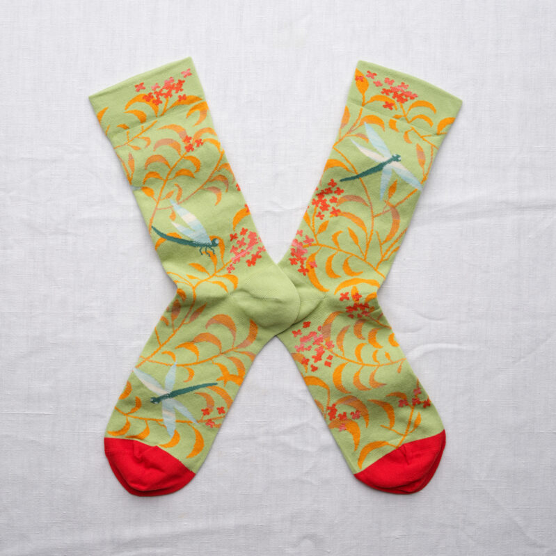EV501 | גרבי בון מייסון דגם Dragonfly Lime Socks