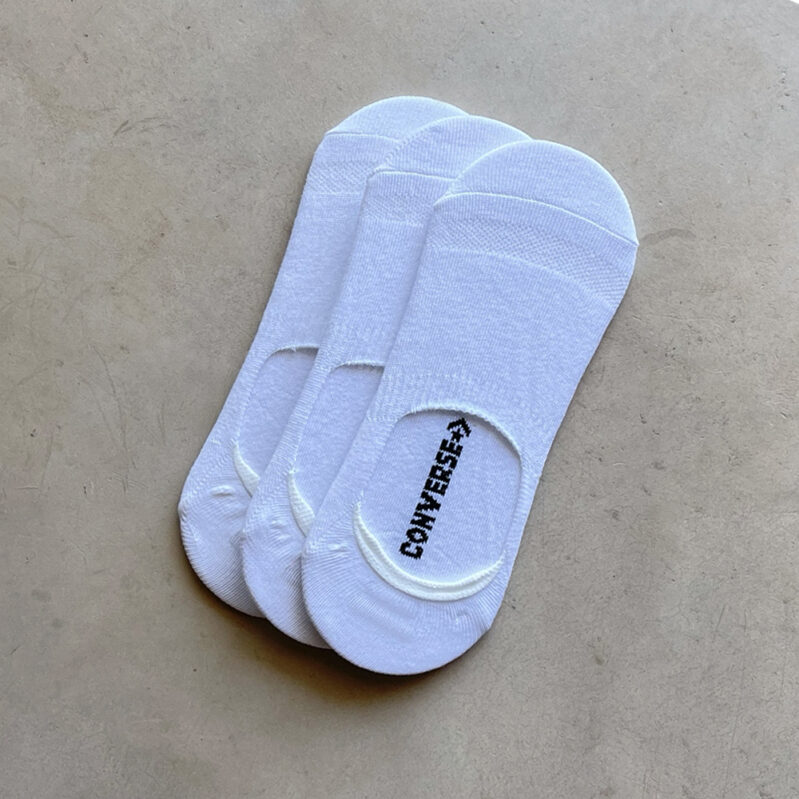 CONVERSE - שלישיית גרבי NOSHOW צבע לבן