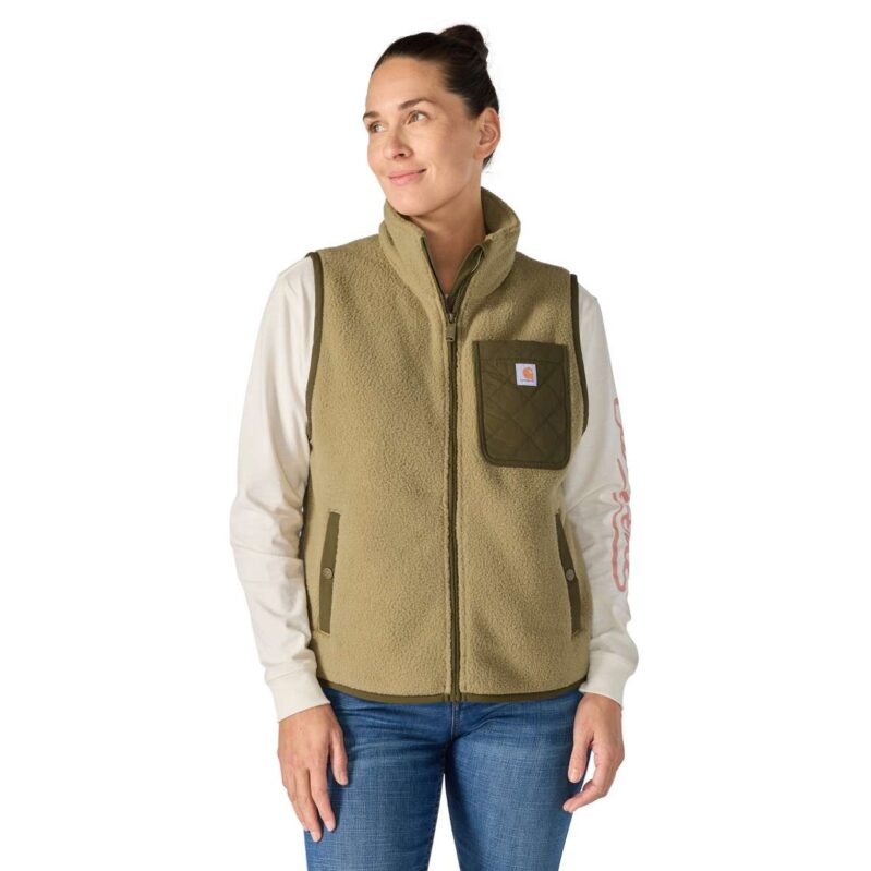107729 | וסט נשים  מ SHERPA FLEECE צבע Faded Fatigue