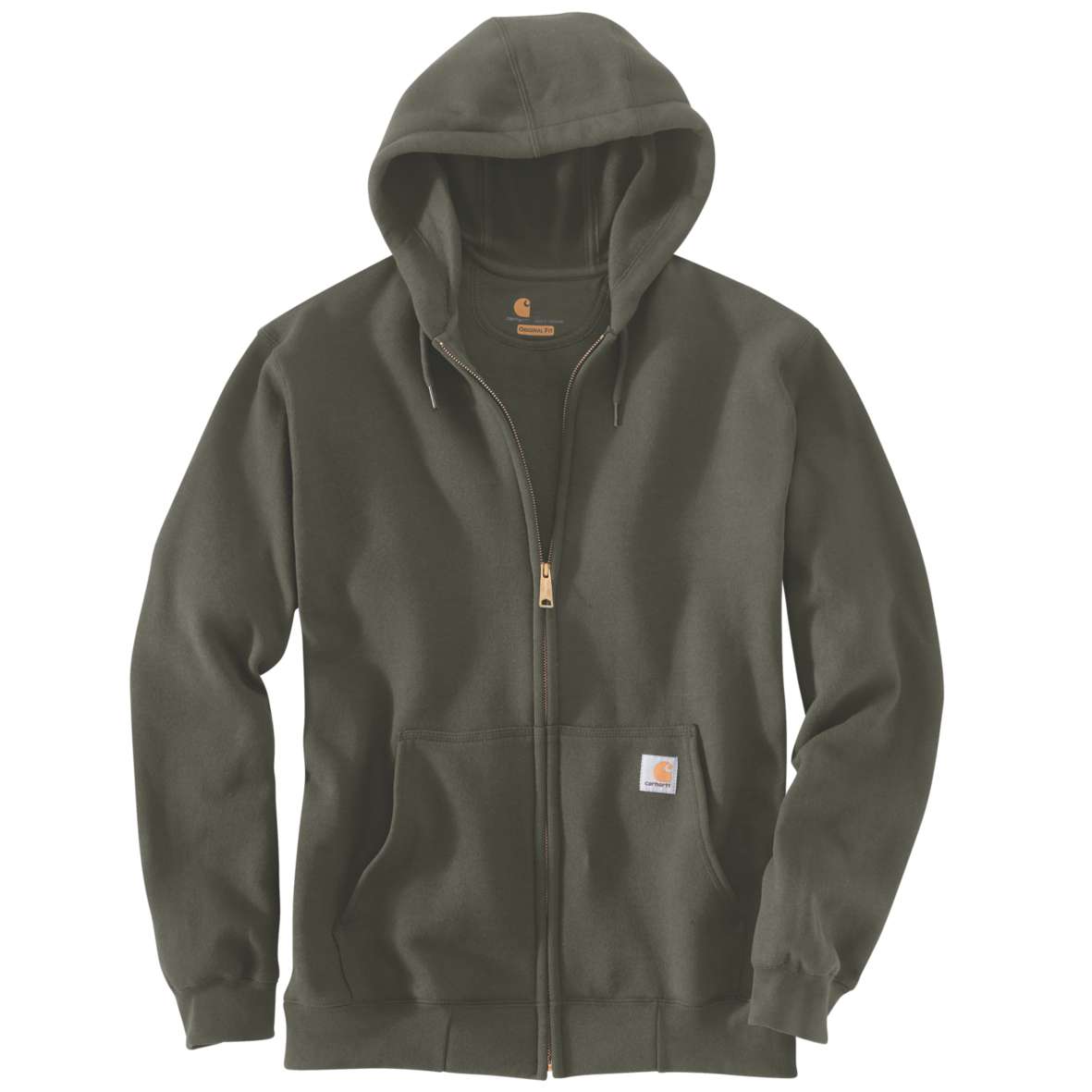 K122 | סווטשירט קפוצ'ון LOOSE FIT עם רוכסן מלא צבע ירוק MOSS