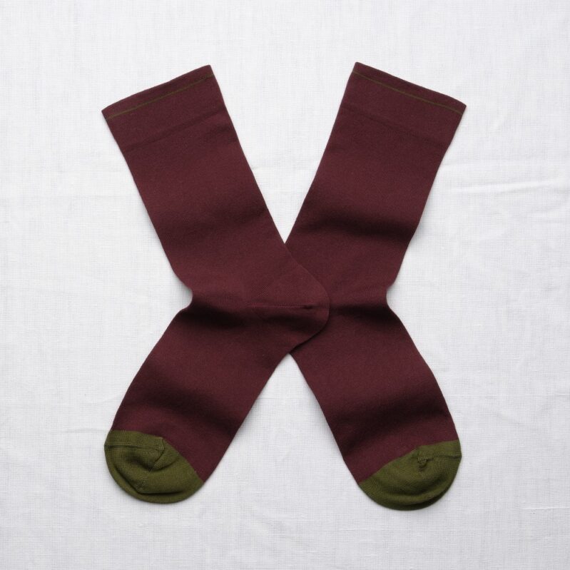 UN263 | גרבי בון מייסון דגם Solid Burgundy